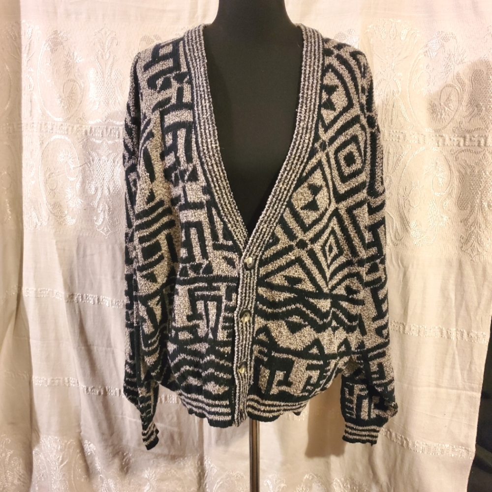 Vintage Ash Creek Trading Co. Aztec Cardigan Sweater Oversized XL